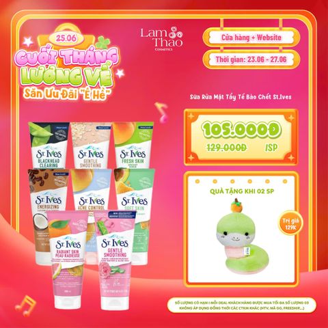  [DEAL SỐC 23.06 - 27.06 MUA 2 CHAI TẶNG RẮN BÔNG] Sữa Rửa Mặt Tẩy Tế Bào Chết St.Ives 