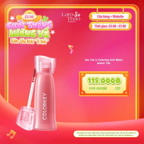  [DEAL SỐC 23.06 - 27.06] Son Tint Lì Colorkey Soft Matte Water Tint 