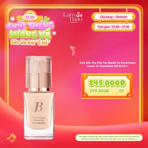  [DEAL SỐC 23.06 - 27.06] Kem Nền Che Phủ Cao Banila Co Covericious Power Fit Foundation SPF45 PA++ 