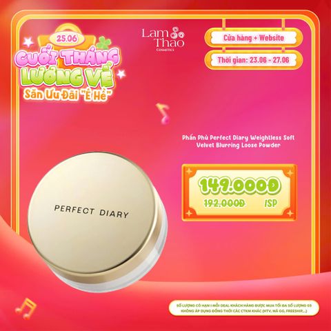  [DEAL SỐC 23.06 - 27.06] Phấn Phủ Perfect Diary Weightless Soft Velvet Blurring Loose Powder 