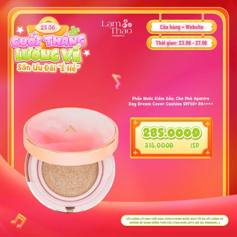  [DEAL SỐC 23.06 - 27.06] Phấn Nước Kiềm Dầu, Che Phủ Aperire Day Dream Cover Cushion SPF50+ PA++++ 