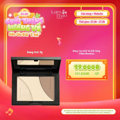  [DEAL SỐC 23.06 - 27.06 SIZE 9G] Bảng Tạo Khối Và Bắt Sáng 3 Màu Mooekiss 