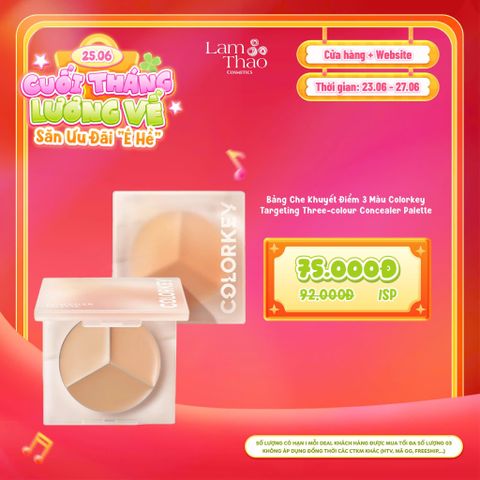  [DEAL SỐC 23.06 - 27.06] Bảng Che Khuyết Điểm 3 Màu Colorkey Targeting Three-colour Concealer Palette 