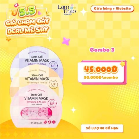  Mặt Nạ Dưỡng Da Dưỡng Sáng Banobagi Stem Cell Vitamin Mask 