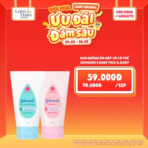 [DEAL SỐC 24.03 - 26.03] Kem Dưỡng Ẩm Mặt Và Cơ Thể Johnson's Baby Face & Body 