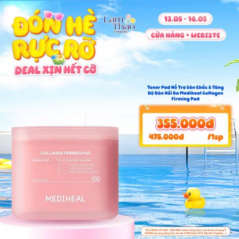  [DEAL SỐC 13.05 - 16.05] Toner Pad Hỗ Trợ Săn Chắc & Tăng Độ Đàn Hồi Da Mediheal Collagen Firming Pad 