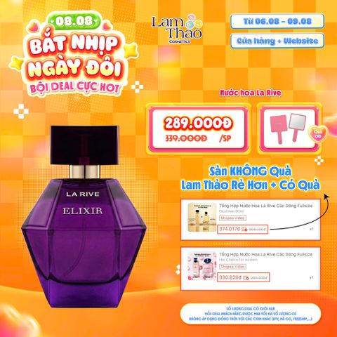  [DEAL SỐC 06.08 - 09.08 TẶNG GƯƠNG CẦM TAY LA RIVE] Nước Hoa La Rive Elixir EDP 