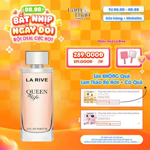  [DEAL SỐC 06.08 - 09.08 TẶNG GƯƠNG CẦM TAY LA RIVE] Nước Hoa La Rive Queen Of Life 