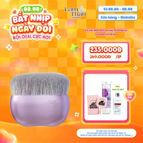  [DEAL SỐC 06.08 - 09.08 TẶNG NTT LOREAL 95ML + BTT 150 MIẾNG + GƯƠNG CẦM TAY BLACKROUGE] Cọ Tán Kem Nền Jessup My Magical Foundation Brush Luxury Purple Everyday Glam Collection 