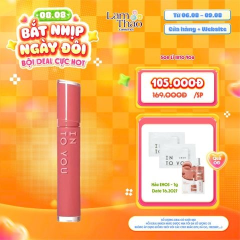  [DEAL SỐC 06.08 - 09.08 TẶNG SAMPLE INTO YOU EM05 1G + 02 KHĂN TẨY TRANG INTO YOU] Son Lì Into You Velvet Lip Matt 
