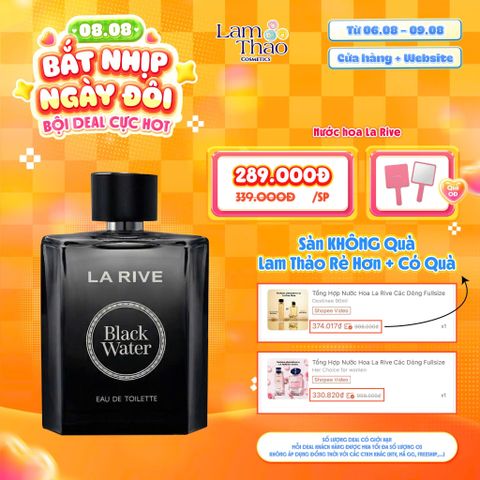  [DEAL SỐC 06.08 - 09.08 TẶNG GƯƠNG CẦM TAY LA RIVE] Nước Hoa La Rive Black Water EDT 
