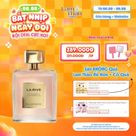  [DEAL SỐC 06.08 - 09.08 TẶNG GƯƠNG CẦM TAY LA RIVE] Nước Hoa La Rive Isabel EDP 
