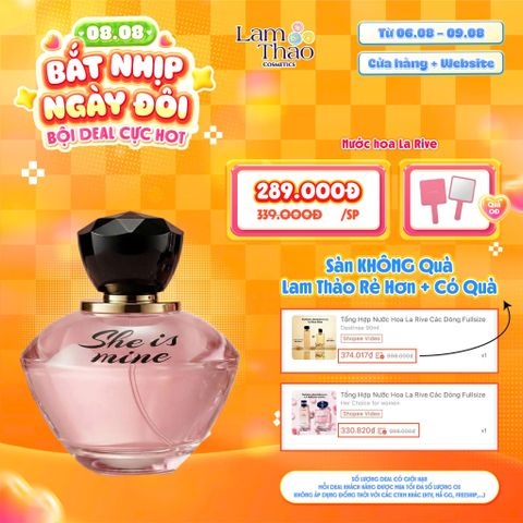  [DEAL SỐC 06.08 - 09.08 TẶNG GƯƠNG CẦM TAY LA RIVE] Nước hoa La Rive She Is Mine EDP 