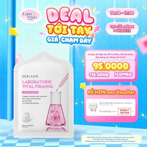  [DEAL SỐC 14.08 - 17.08 KHI MUA COMBO 5 MASK] Mặt Nạ Hỗ Trợ Phục Hồi Da Lão Hóa Derladie Laboratorie Vital Firming Solution Mask 