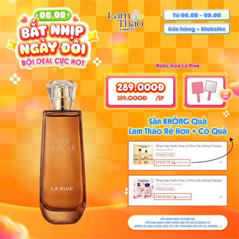  [DEAL SỐC 06.08 - 09.08 TẶNG GƯƠNG CẦM TAY LA RIVE] Nước Hoa La Rive Fleur Antique EDP 