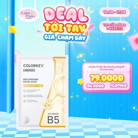  [DEAL SỐC 14.08 - 17.08 KHI MUA COMBO 10 MASK] Mặt Nạ Dưỡng Ẩm Dịu Da Thảo Dược Đông Y Colorkey Replenishing Facial Mask 