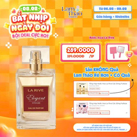  [DEAL SỐC 06.08 - 09.08 TẶNG GƯƠNG CẦM TAY LA RIVE] Nước hoa La Rive Elegant Woman EDP 