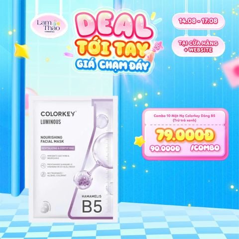  [DEAL SỐC 14.08 - 17.08 KHI MUA COMBO 10 MASK] Mặt Nạ Dưỡng Ẩm Ngừa Mụn Với Chiết Xuất Cây Phỉ Colorkey Nourishing Facial Mask 