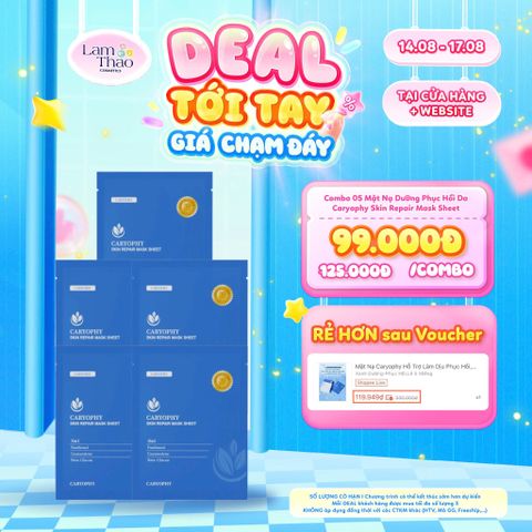  [DEAL SỐC 14.08 - 17.08 KHI MUA COMBO 5 MASK] Mặt Nạ Dưỡng Phục Hồi Da Caryophy Skin Repair Mask Sheet 