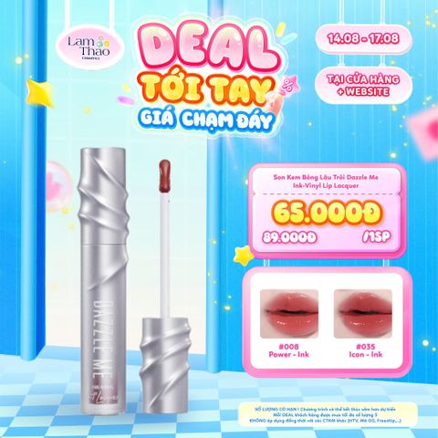  [DEAL SỐC 14.08 - 17.08] Son Kem Bóng Lâu Trôi Dazzle Me Ink-Vinyl Lip Lacquer 