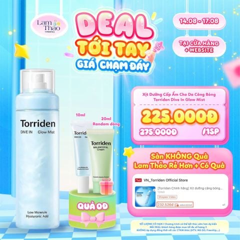  [DEAL SỐC 14.08 - 17.08 TẶNG SERUM TORRIDEN 10ML + KEM DƯỠNG TORRIDEN 20ML] Xịt Dưỡng Cấp Ẩm Cho Da Căng Bóng Torriden Dive In Glow Mist 