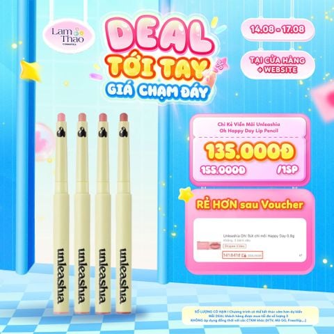  [DEAL SỐC 14.08 - 17.08] Chì Kẻ Viền Môi Unleashia Oh Happy Day Lip Pencil 