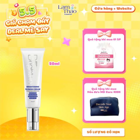  [TẶNG BTT BEFOU OVERSIZE 50 MIẾNG] [HĐ MD CARE 499K TẶNG 01 TÚI DA] Kem Dưỡng Sáng Da Chuyên Biệt MD CARE Brightening Blemish Cream 