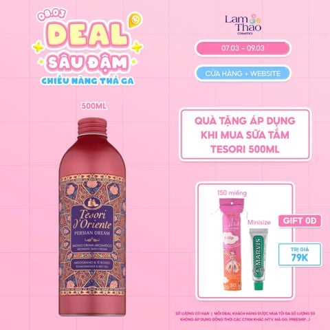  [DEAL SỐC 07.03 - 09.03 MUA SIZE 500ML TẶNG BTTT ALICE 150 MIẾNG + KĐR MARVIS MINI] Sữa Tắm Hương Nước Hoa Ba Tư Tesori D'oriente Persian Dream 