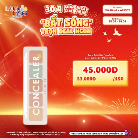  [DEAL SỐC 25.04 - 01.05] Bảng Triệt Sắc Focallure Color Concealer Palette FA172 