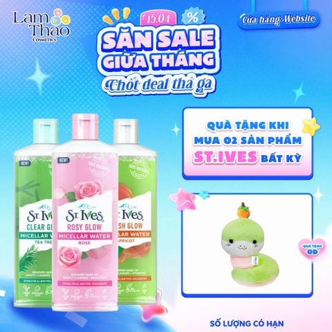  [TẶNG TÚI MỸ PHẨM] [MUA 2 SP ST.IVES BẤT KỲ TẶNG 01 GẤU BÔNG] Nước Tẩy Trang ST.Ives Micellar Water 