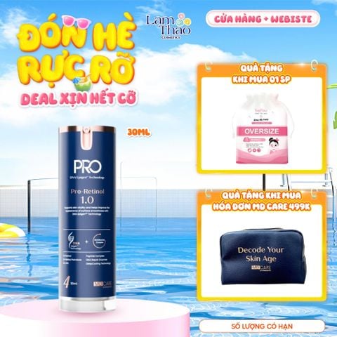 [TẶNG BTT BEFOU 30 MIẾNG][MUA HĐ MD CARE 499K TẶNG 01 TÚI DA] Kem Dưỡng Làm Sáng & Cải Thiện Nếp Nhăn MD CARE Pro-Retinol 1.0 