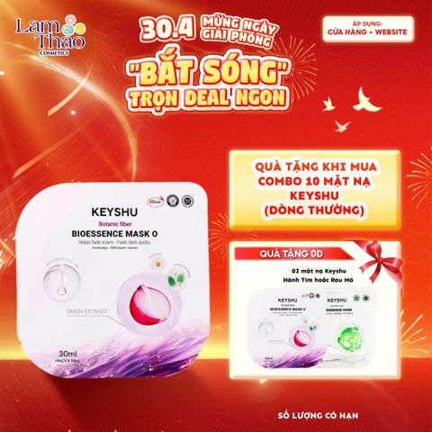  [MUA 10 MASK KEYSHU DÒNG THƯỜNG TẶNG 02 MASK KEYSHU] Mặt Nạ Keyshu Bioessence Mask O GLB 
