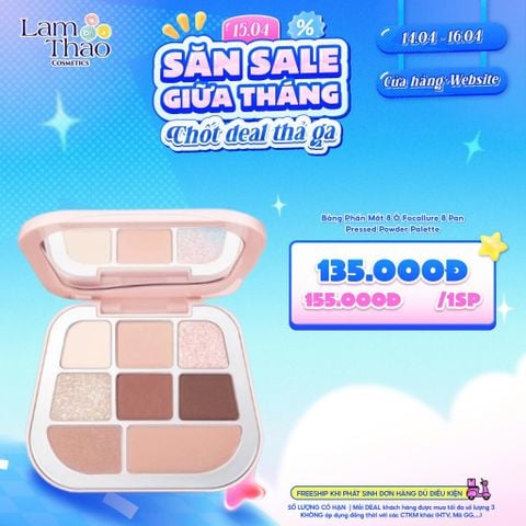  [DEAL SỐC 14.04 - 16.04] Bảng Phấn Mắt 8 Ô Focallure 8 Pan Pressed Powder Palette 