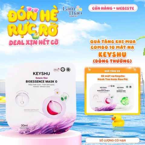  [MUA 10 MASK KEYSHU DÒNG THƯỜNG TẶNG 02 MASK KEYSHU] Mặt Nạ Keyshu Bioessence Mask O GLB 