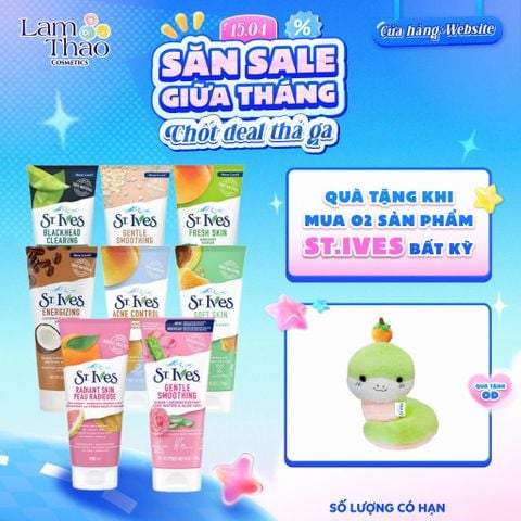  [MUA 2 SP ST.IVES BẤT KỲ TẶNG 01 GẤU BÔNG] Sữa Rửa Mặt Tẩy Tế Bào Chết St.Ives 