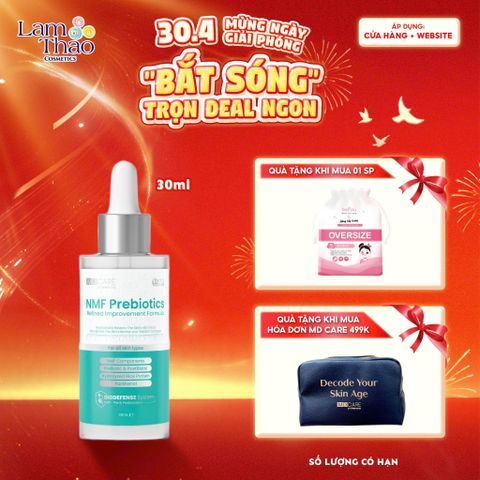  [TẶNG BTT BEFOU OVERSIZE 50 MIẾNG] [HĐ MD CARE 499K TẶNG 01 TÚI DA] Serum Cân Bằng Lợi Khuẩn & Phục Hồi Da MD CARE NMF Prebiotics Refined Improvement Formula 