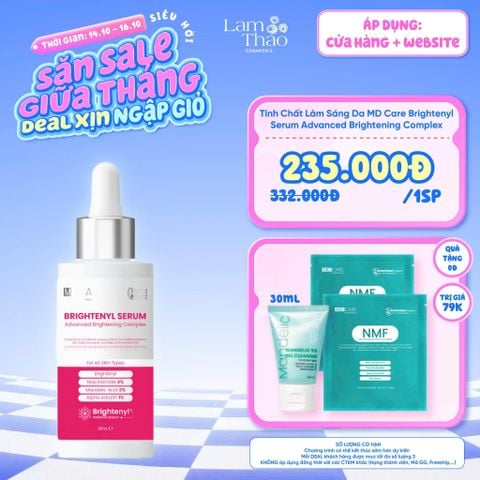  [DEAL SỐC 14.10 - 16.10 TẶNG GEL RỬA MẶT MDCARE 30ml + 2 MASK MDCARE] Tinh Chất Làm Sáng Da Đa Tầng MD Care Brightenyl Serum Advanced Brightening Complex 