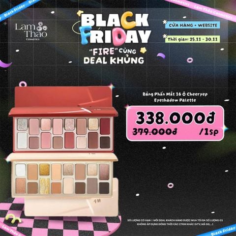  [DEAL SỐC 25.11 - 30.11] Bảng Phấn Mắt 16 Ô Cheeryep Eyeshadow Palette 