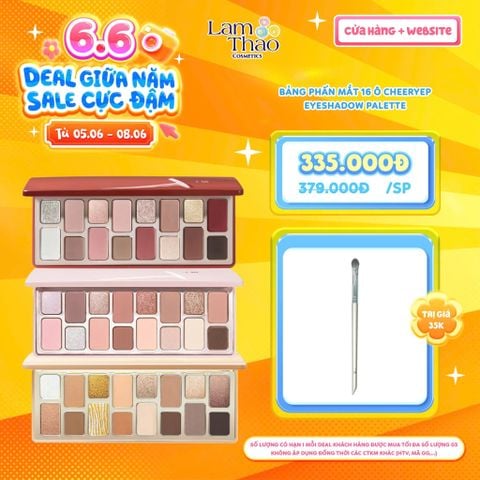  [DEAL SỐC 05.06 - 08.06 TẶNG CỌ MẮT CHEERYEP] Bảng Phấn Mắt 16 Ô Cheeryep Eyeshadow Palette 