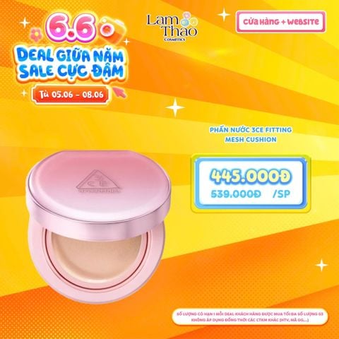  [DEAL SỐC 05.06 - 08.06] Phấn Nước 3CE Fitting Mesh Cushion 