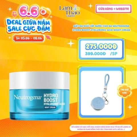  [DEAL SỐC 05.06 - 08.06 TẶNG GƯƠNG TRANG ĐIỂM NEUTROGENA] Mặt Nạ Ngủ Cấp Nước Cho Da Neutrogena Hydro Boost Hyaluronic Acid Night Cream 