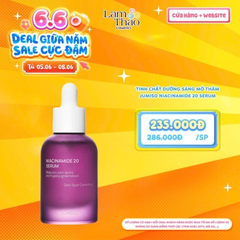  [DEAL SỐC 05.06 - 08.06] Tinh Chất Dưỡng Sáng Mờ Thâm Jumiso Niacinamide 20 Serum 