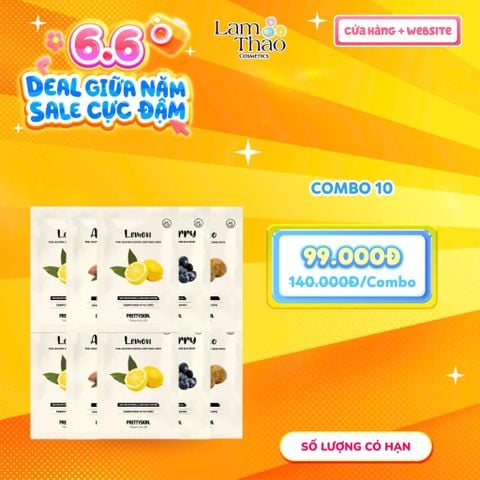  [COMBO 10 NẠ PRETTY SKIN GIÁ SỐC] Mặt Nạ Dưỡng Da Pretty Skin Total Solution Essential Sheet Mask 