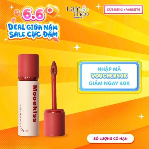  Son Kem Lì Mooekiss Soft Matte Lip Cream 