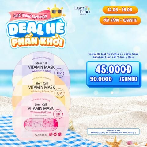  Mặt Nạ Dưỡng Da Dưỡng Sáng Banobagi Stem Cell Vitamin Mask 