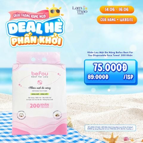  [DEAL SỐC 14.06 - 16.06] Khăn Lau Mặt Đa Năng Befou Best For You Disposable Face Towel 
