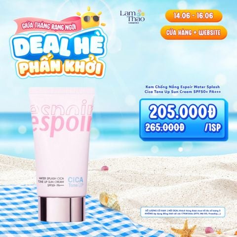  [DEAL SỐC 14.06 - 16.06] Kem Chống Nắng Espoir Water Splash Cica Tone Up Sun Cream SPF50+ PA+++ 