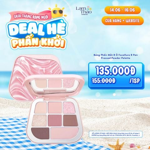  [DEAL SỐC 14.06 - 16.06] Bảng Phấn Mắt 8 Ô Focallure 8 Pan Pressed Powder Palette 