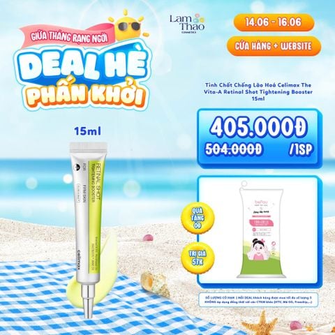  [DEAL SỐC 14.06 - 16.06 TẶNG BTT BEFOU 120 MIẾNG] Tinh Chất Chống Lão Hoá Celimax The Vita-A Retinal Shot Tightening Booster 