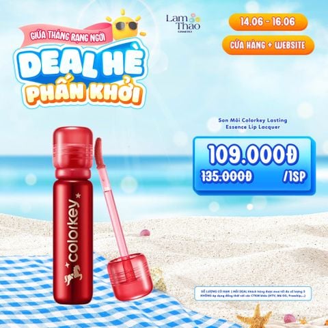  [CH GÒ VẤP 12.6 - 14.6: MUA HĐ COLORKEY 279K TẶNG NTT COLORKEY 100ML] Son Môi Colorkey Lasting Essence Lip Lacquer 